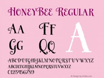 HoneyBee Regular Version 1.001图片样张