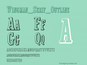 Wingman_Serif_Outline ☞ Version 1.000;com.myfonts.easy.fontforecast.wingman.serif-outline.wfkit2.version.4jS3图片样张