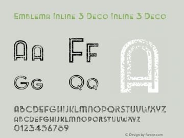 Emblema Inline 3 Deco Inline 3 Deco Version 1.000 2014 initial release Font Sample