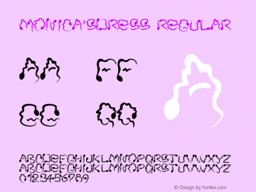 Monica'sDress Regular Fish Dicks Monica's Dress 4/12/99 Font Sample