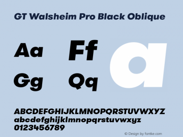 GT Walsheim Pro Black Oblique 001.001图片样张