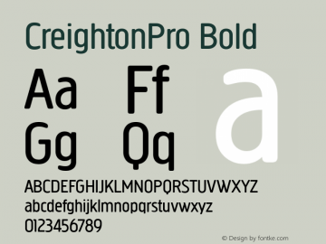 CreightonPro Bold Version 1.000;com.myfonts.easy.redrooster.creighton-pro.book.wfkit2.version.3AZc图片样张
