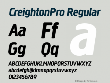 CreightonPro Regular Version 1.003;com.myfonts.easy.redrooster.creighton-pro.bold-italic.wfkit2.version.3AZd图片样张