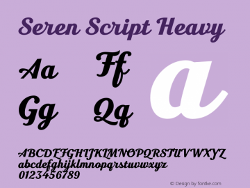 Seren Script Heavy Version 3.001图片样张