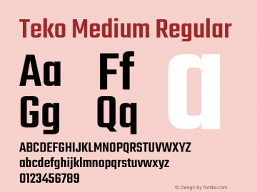 Teko Medium Regular Version 2.000;PS 1.0;hotconv 1.0.79;makeotf.lib2.5.61930 Font Sample