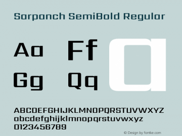 Sarpanch SemiBold Regular Version 2.000;PS 1.0;hotconv 1.0.79;makeotf.lib2.5.61930图片样张