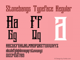 Stonebangs Typeface Regular 1.000图片样张