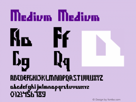 Medium Medium Version 2.000 Font Sample