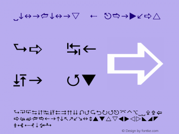 Wingdings 3 Regular Version 1.55x图片样张