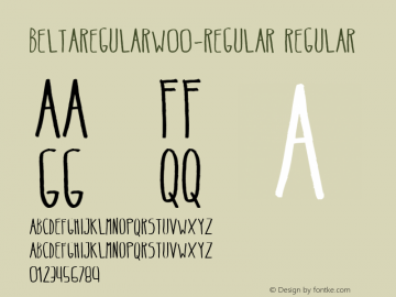 BeltaRegularW00-Regular Regular Version 1.00 Font Sample