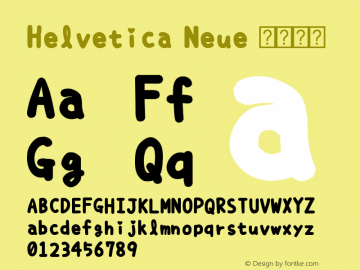 Helvetica Neue 紧缩粗体 10.0d35e1 Font Sample