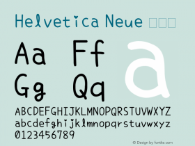 Helvetica Neue 瘦斜体 10.0d35e1 Font Sample