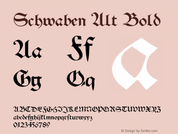 Schwaben Alt Bold Version 3.5图片样张