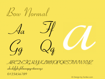 Bow Normal 1.0/1995: 2.0/2001图片样张