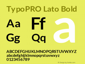 TypoPRO Lato Bold Version 1.105; Western+Polish opensource Font Sample