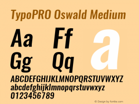 TypoPRO Oswald Medium 3.0; ttfautohint (v0.94.23-7a4d-dirty) -l 8 -r 50 -G 150 -x 0 -w 