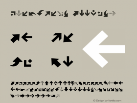 ClickBits-Arrows1 ☞ Version 1.000;PS 001.000;hotconv 1.0.38;com.myfonts.easy.fonthead.click-bits.arrows-1.wfkit2.version.2ANX Font Sample