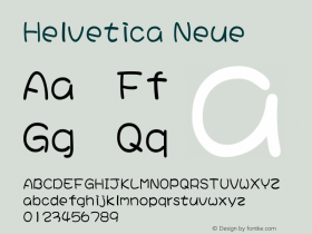 Helvetica Neue 瘦斜体 10.0d35e1 Font Sample