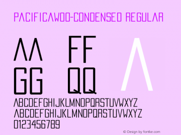 PacificaW00-Condensed Regular Version 1.00 Font Sample