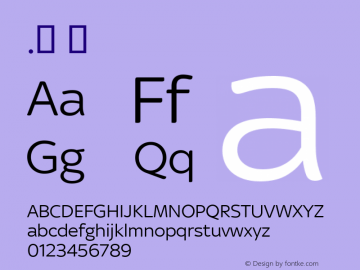 .  Version 1.00 Font Sample