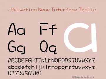 .Helvetica Neue Interface Italic 10.0d35e1图片样张