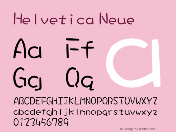 Helvetica Neue 紧缩黑体 10.0d35e1 Font Sample