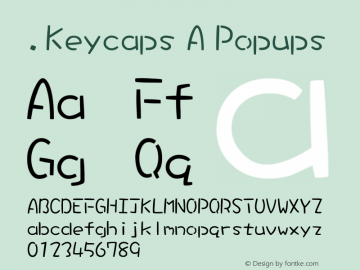 .Keycaps A Popups 10.0d12e1 Font Sample