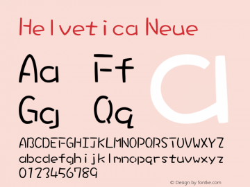 Helvetica Neue 超细体 10.0d35e1 Font Sample