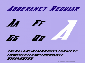 Abberancy Regular Version 3.000 Font Sample