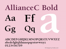 AllianceC Bold Version 001.000图片样张