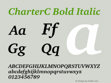 CharterC Bold Italic Version 001.000图片样张