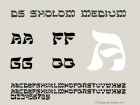 DS Sholom Medium Version 001.001 Font Sample