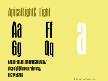 ApicalLightC Light Version 001.000 Font Sample