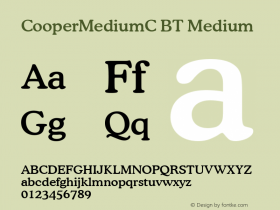 CooperMediumC BT Medium Version 001.000图片样张