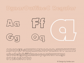 DynarOutlineC Regular Version 1.1 Font Sample