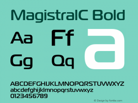 MagistralC Bold OTF 1.0;PS 001.000;Core 116;AOCW 1.0 161 Font Sample