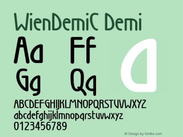 WienDemiC Demi Version 1.000 Font Sample