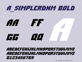 a_SimplerDnm Bold 01.03 Font Sample