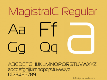MagistralC Regular Version 001.000 Font Sample
