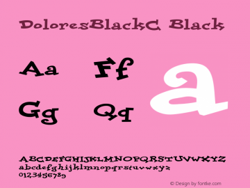 DoloresBlackC Black Version 1.000 Font Sample