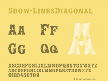 Show-LinesDiagonal ☞ Version 1.000;com.myfonts.juan-jose-lopez.show.lines-diagonal.wfkit2.4c9k Font Sample