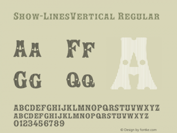 Show-LinesVertical Regular Version 1.000;com.myfonts.juan-jose-lopez.show.lines-vertical.wfkit2.4c9m Font Sample