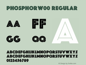 PhosphorW00 Regular Version 1.1 Font Sample