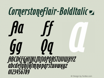 CornerstoneFlair-BoldItalic ☞ Version 1.002;com.myfonts.jonahfonts.cornerstone-flair.bold-italic.wfkit2.3NmS Font Sample