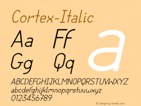 Cortex-Italic ☞ Version 1.000;com.myfonts.cubo.cortex.italic.wfkit2.3nKZ图片样张