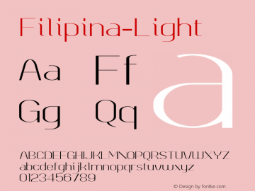 Filipina-Light ☞ Version 1.000 2009 initial release;com.myfonts.activesphere.filipina.light.wfkit2.3AFq图片样张