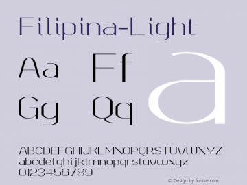 Filipina-Light ☞ Version 1.000 2009 initial release;com.myfonts.activesphere.filipina.light.wfkit2.3AFq图片样张