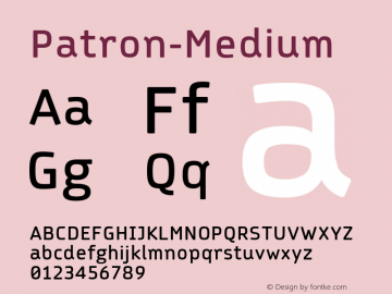 Patron-Medium ☞ Version 1.001;com.myfonts.vesturbaer.patron.medium.wfkit2.3kvp图片样张