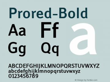 Prored-Bold ☞ Version 1.000;com.myfonts.tdf.prored.bold.wfkit2.3G7Z图片样张