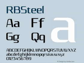 RBSteel ☞ Version 3.005 2011;com.myfonts.rockbee.rb-steel.regular.wfkit2.3Bw3 Font Sample